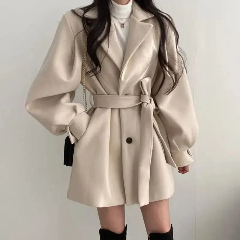 Manteau trench pour femmes avec ceinture | Élégant