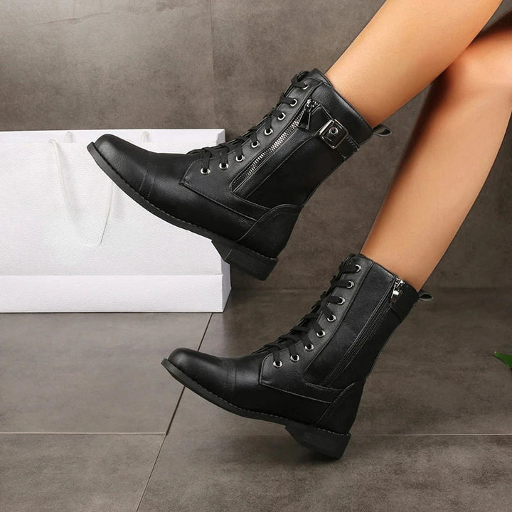 Katharina | Bottes en cuir à lacets pour femmes