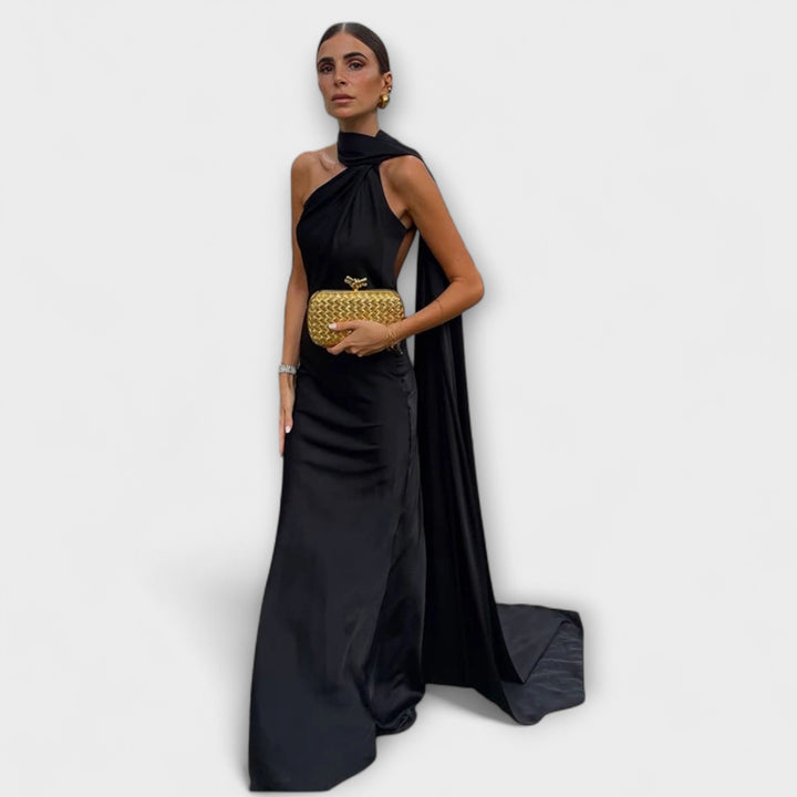 Robe Maxi Halter Off-Shoulder Élégante