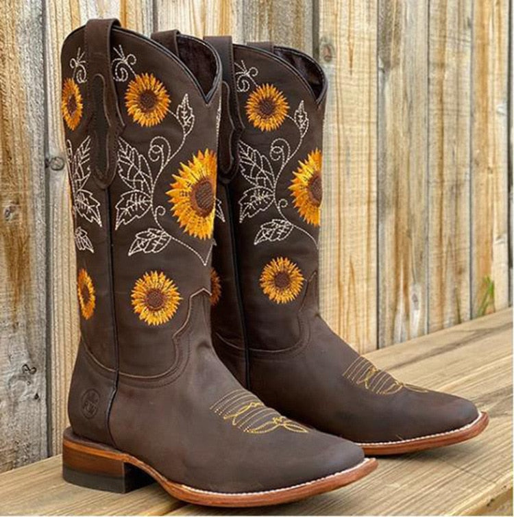 Sophie | Bottes cowboy à tige brodée pour femmes