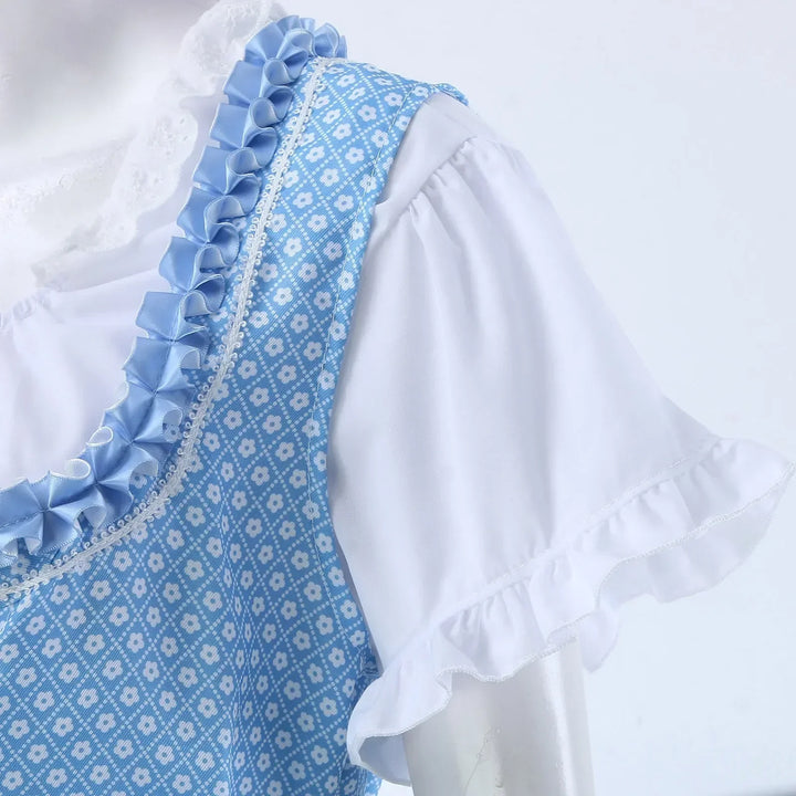 Robe Dirndl Bleue Oktoberfest pour Femmes