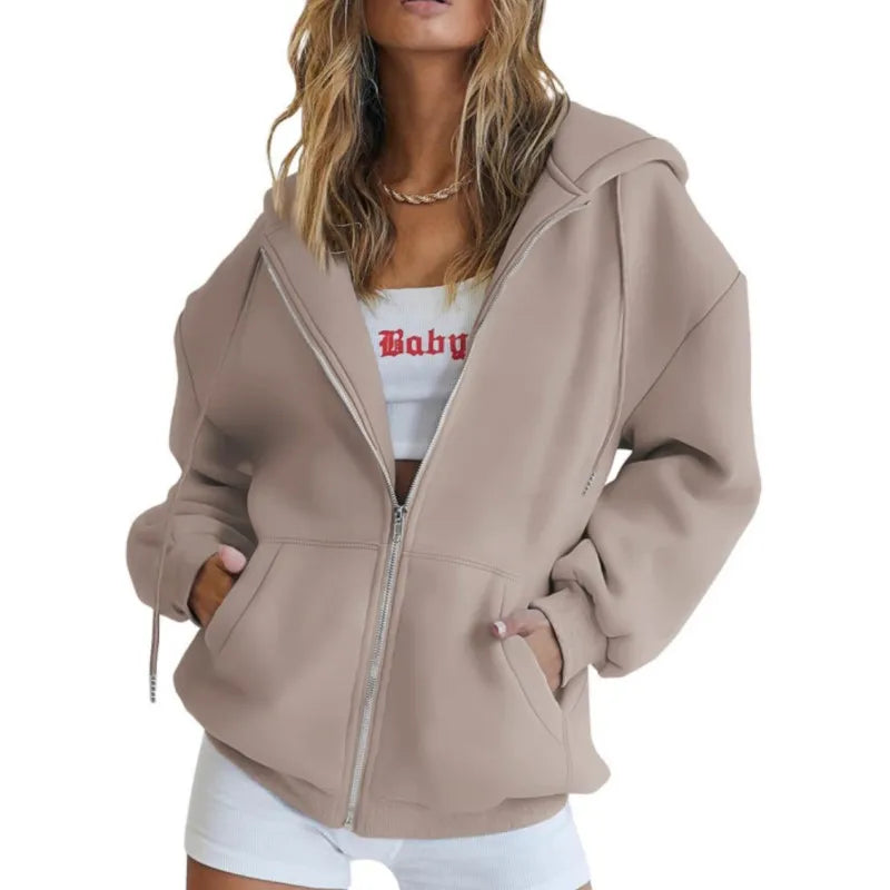Valeria | Sweat à capuche zippé pour femmes confortable et stylé