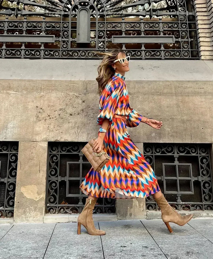Kaia - Robe de soirée élégante avec des motifs géométriques