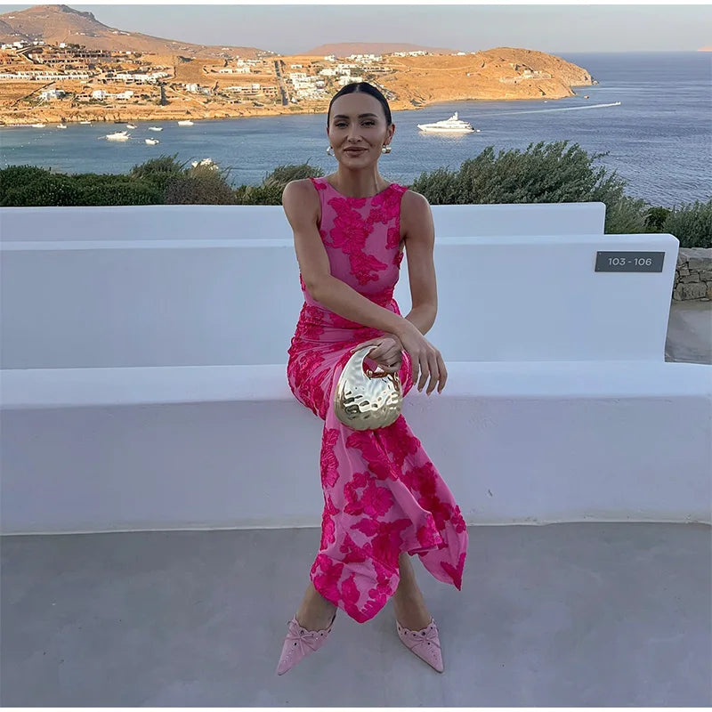 Alora - Robe de soirée élégante à fleurs
