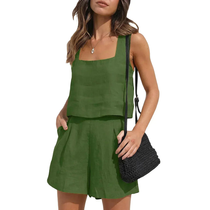 Ensemble élégant composé d'une veste et d'un short pour femmes