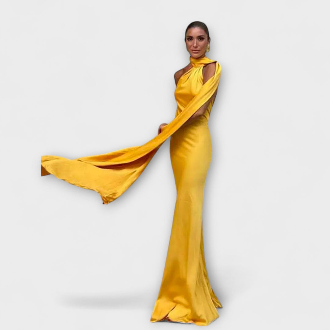 Robe Maxi Halter Off-Shoulder Élégante