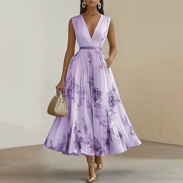 Mia | Robe maxi élégante plissée pour femmes