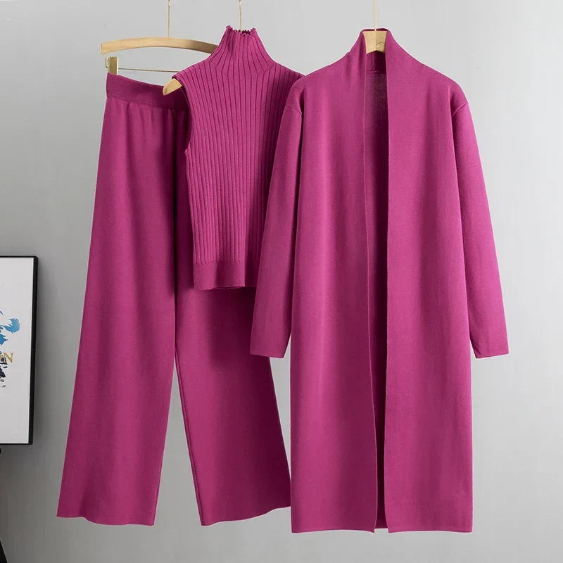 Bretagne | Ensemble d'entraînement pour femmes en trois parties cardigan pour le printemps et l'automne