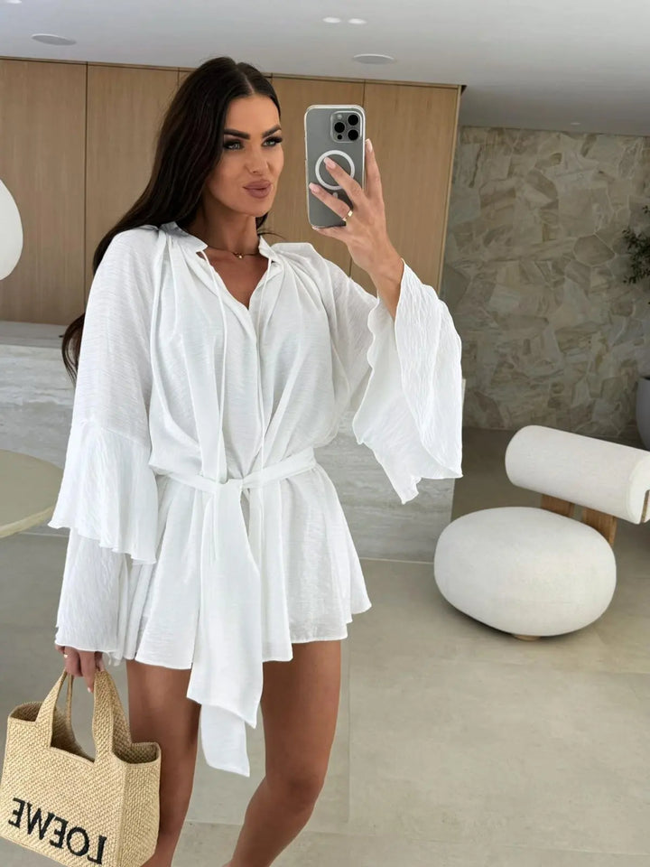 MAYLORA™ | Robe chemise légère avec ceinture à la taille