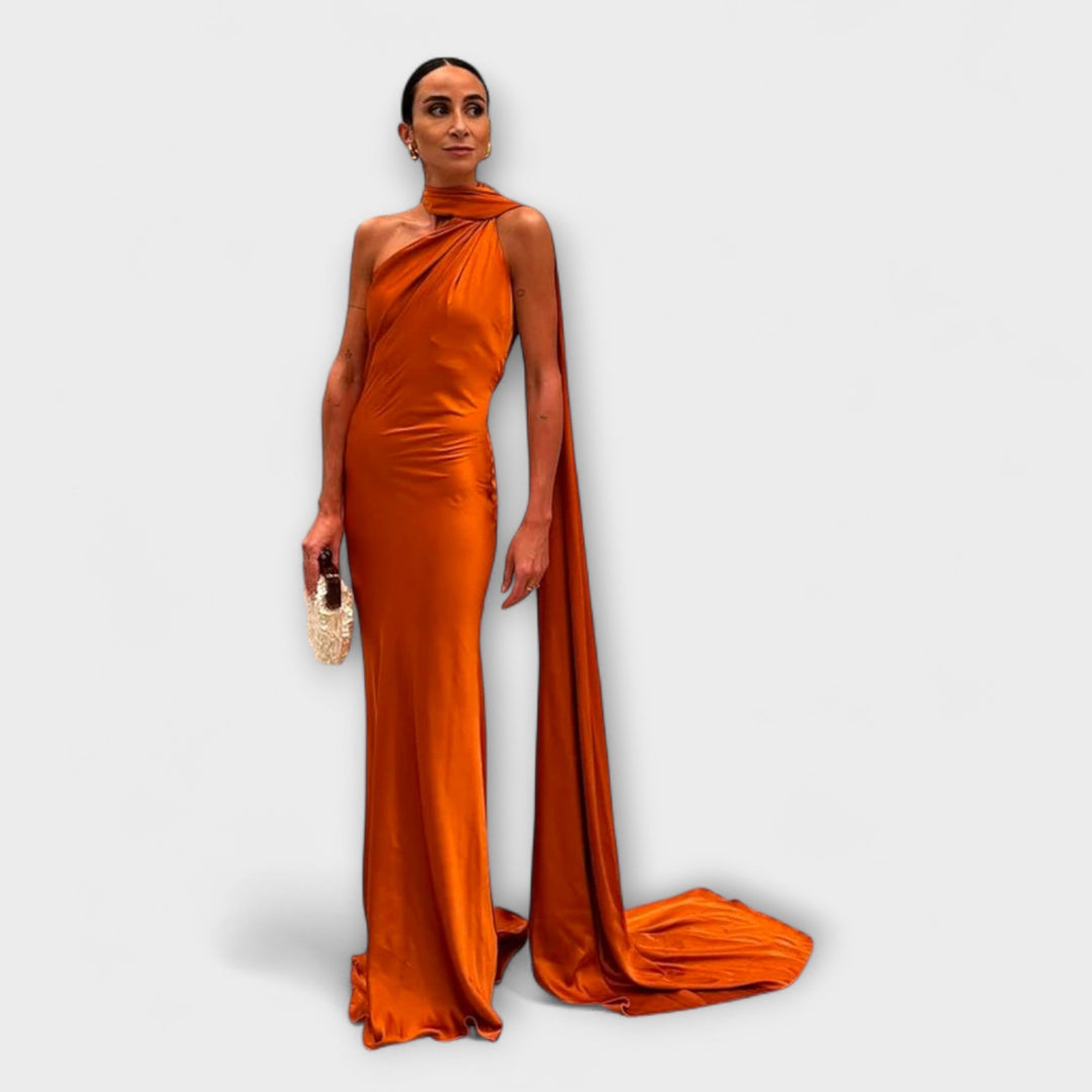Robe Maxi Halter Off-Shoulder Élégante