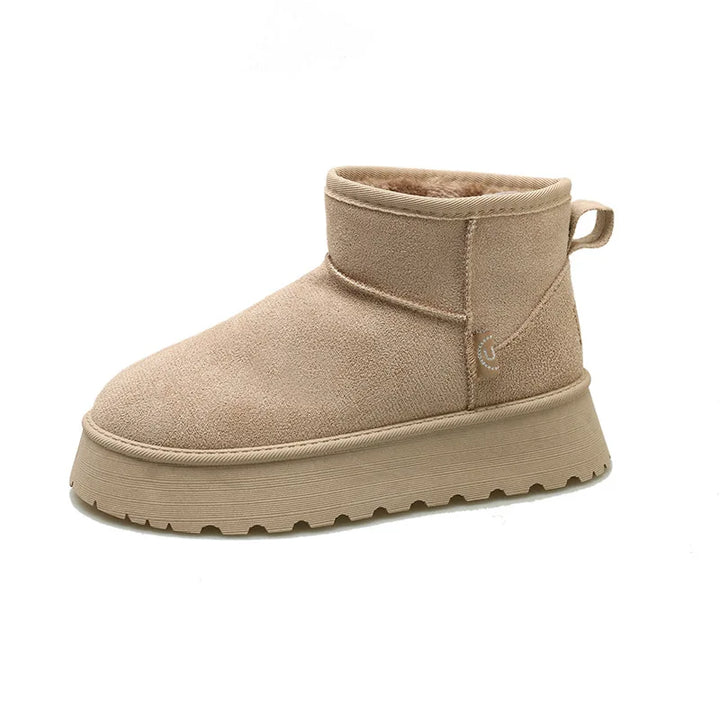 Bottes classiques à plateforme pour femmes avec semelle épaisse