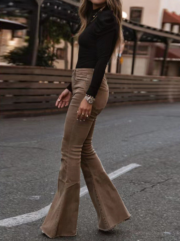 Pantalon en velours côtelé avec poches