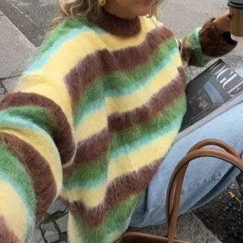 Mikah | Pull en Tricot Rayé pour Femmes