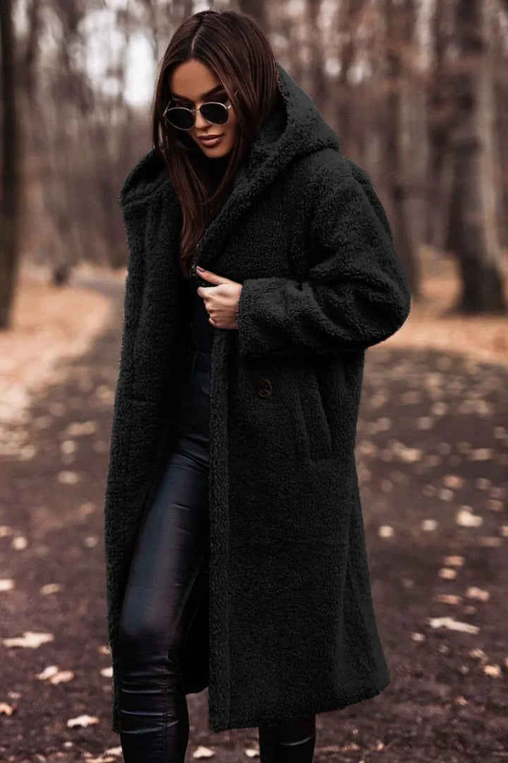 Manteau d'Hiver Femme avec Capuche Douce et Long | Chaud
