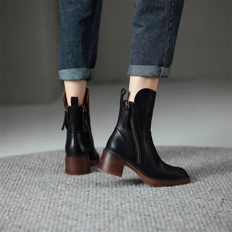 Selina | Bottines à talon bloc pour femmes