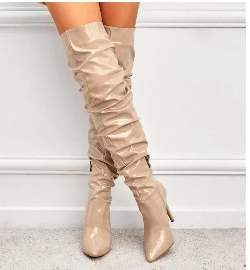 Bottes Overknee pour femmes | Talon stiletto avec bout pointu