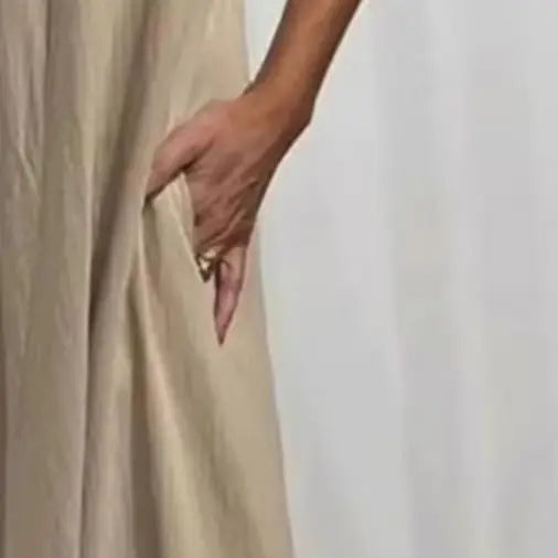 Robe maxi Neapel™ en viscose légère avec bretelles léopard et coupe fluide
