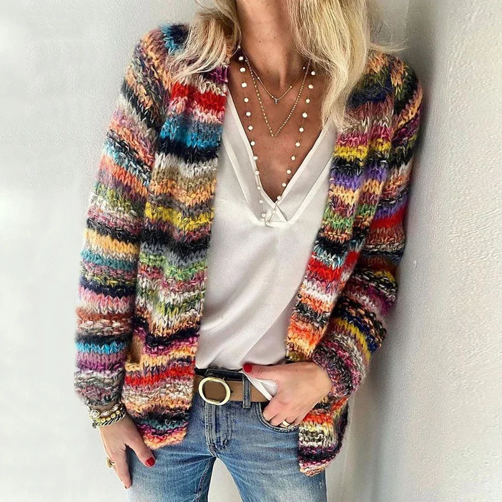 Elena | Cardigan en tricot élégant pour femmes avec fermeture éclair