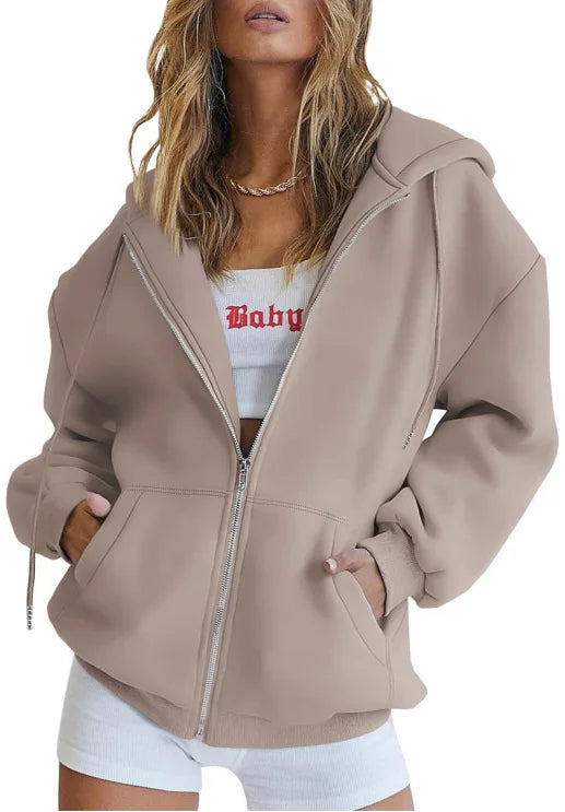 Valeria | Sweat à capuche zippé pour femmes confortable et stylé