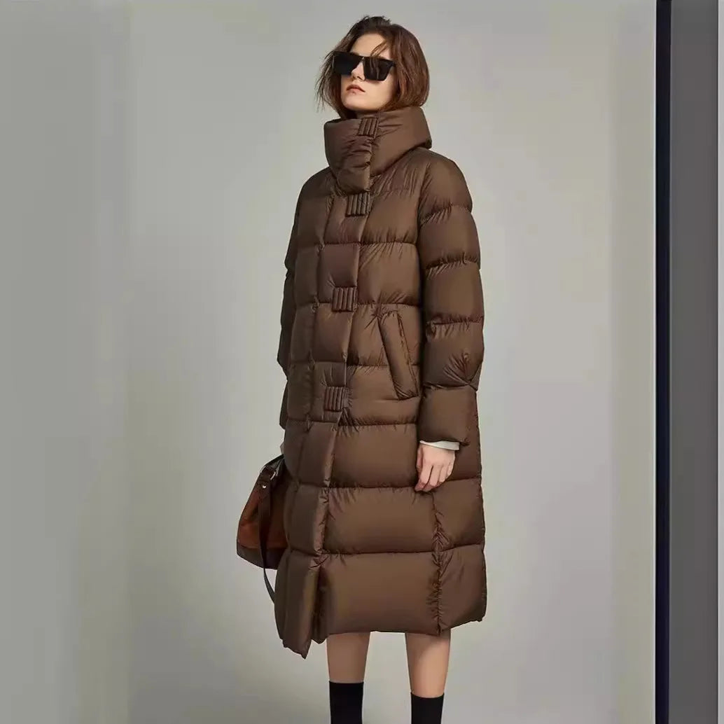 Manteau d'hiver long pour femmes Chaud et Élégant