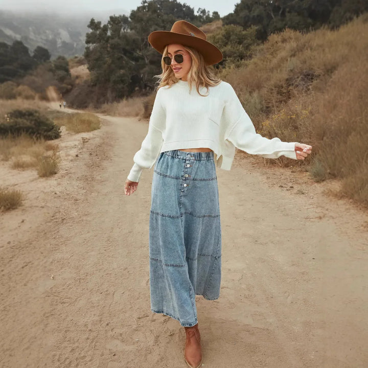 Linda | Jupe Maxi en Jean