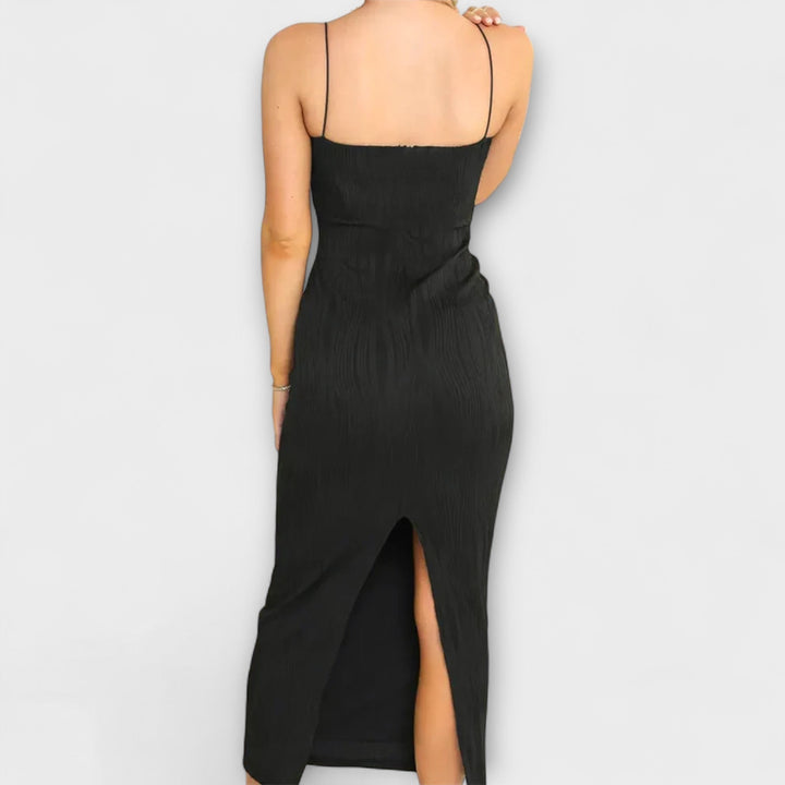 Robe maxi sans manches élégante avec fronces