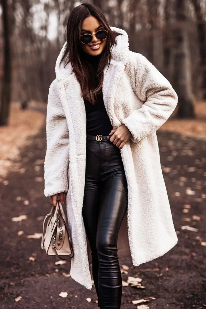 Manteau d'Hiver Femme avec Capuche Douce et Long | Chaud