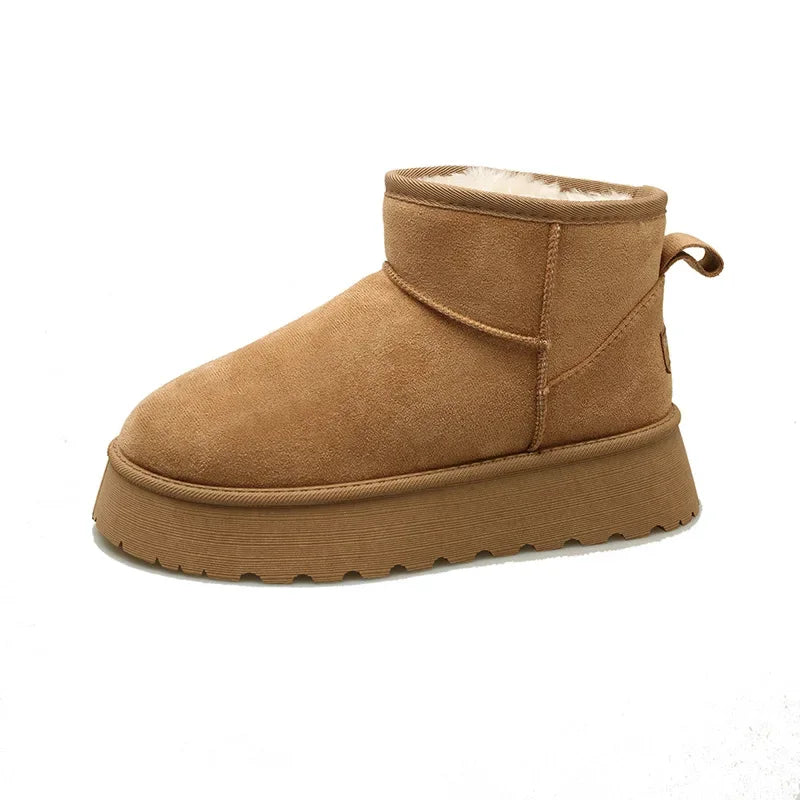 Bottes classiques à plateforme pour femmes avec semelle épaisse