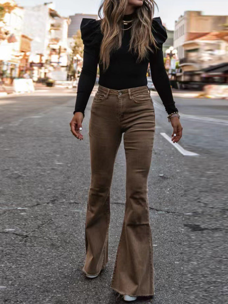 Pantalon en velours côtelé avec poches