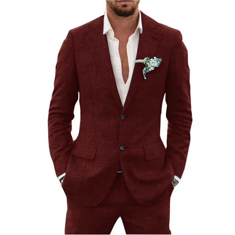 Costume d'été 2 pièces pour homme invité de mariage | Léger