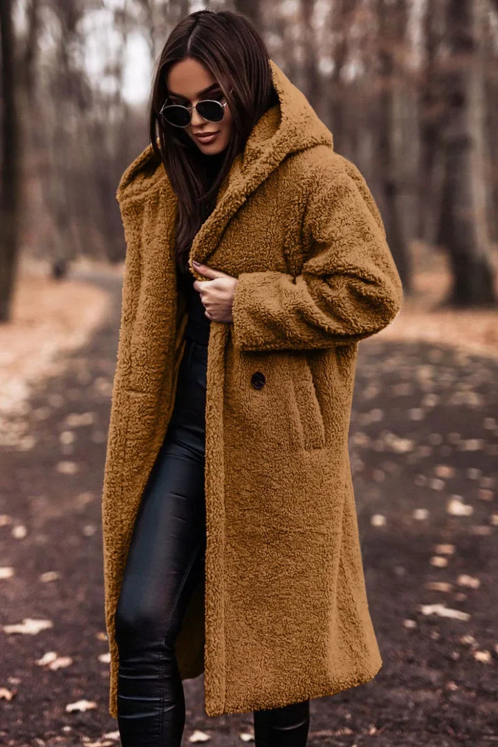 Manteau d'Hiver Femme avec Capuche Douce et Long | Chaud
