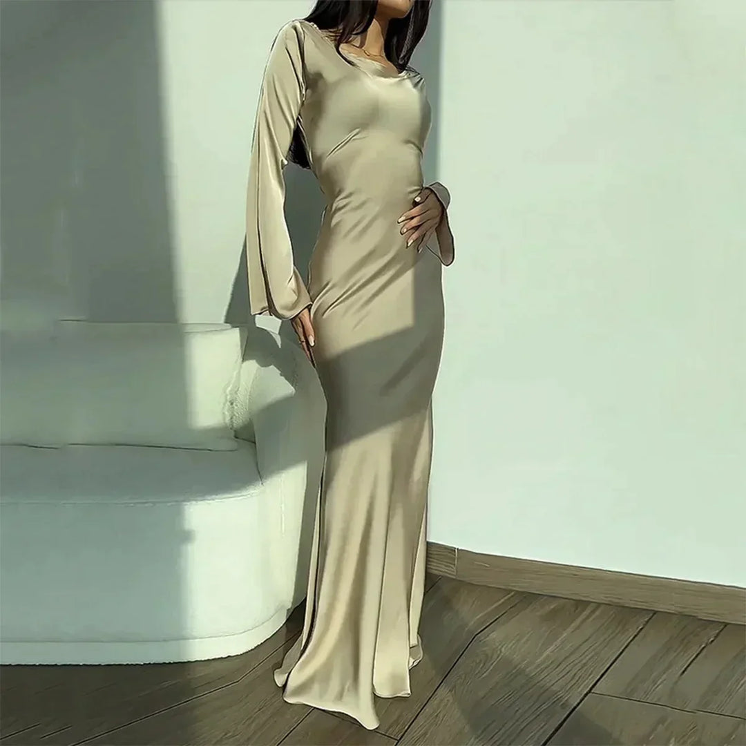 Robe moulante à manches longues pour femmes
