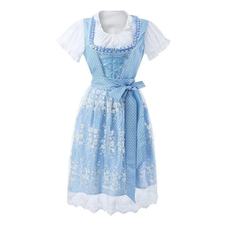 Robe Dirndl Bleue Oktoberfest pour Femmes
