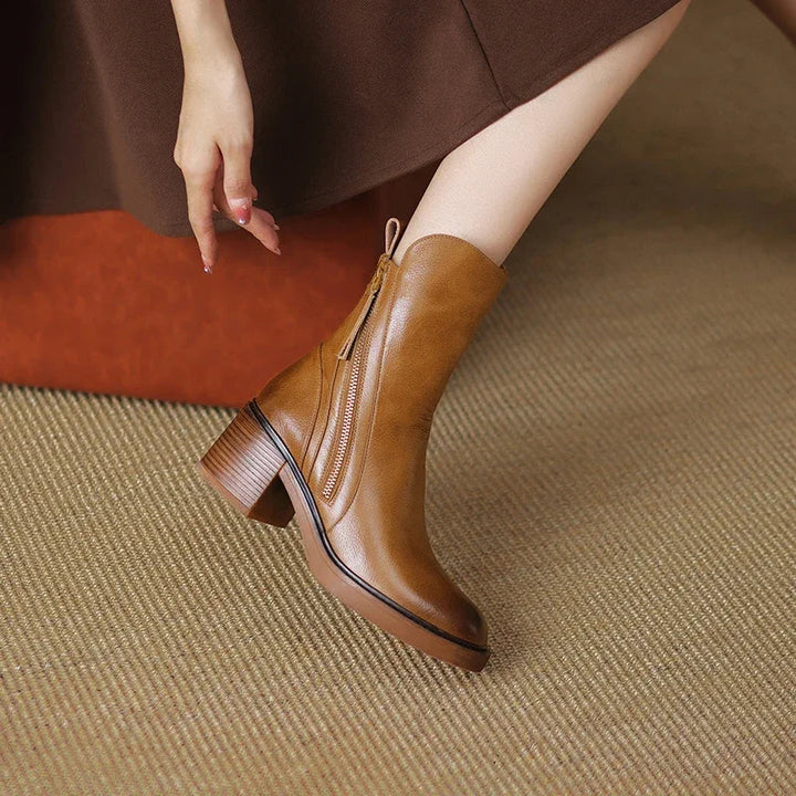 Silvia | Bottines Casual Femme avec Talon Bloc