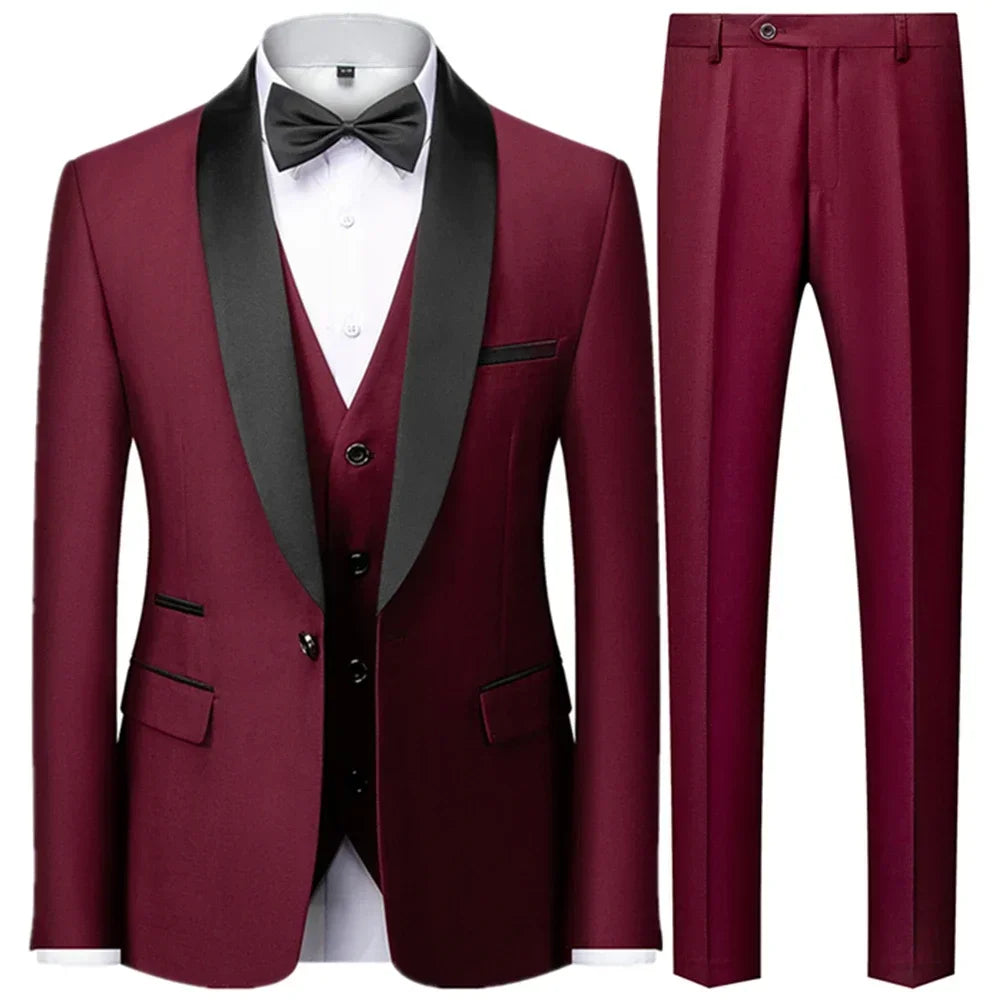 Costume pour homme 3 pièces pour invité de mariage | Veste, gilet et pantalon