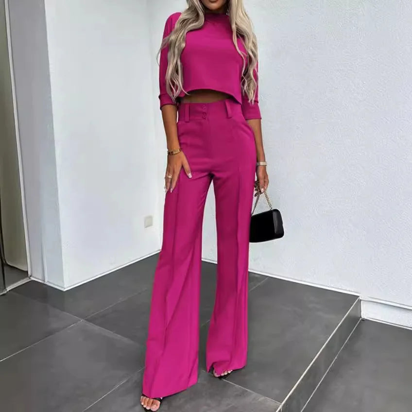 Ensemble Nina™ avec crop-top à col montant