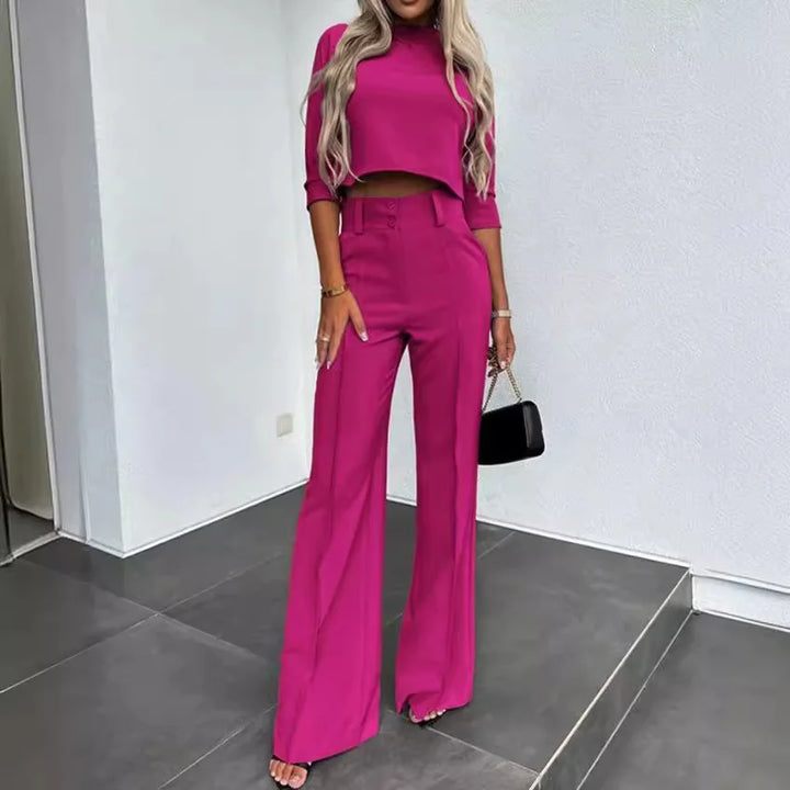 Ensemble Nina™ avec crop-top à col montant