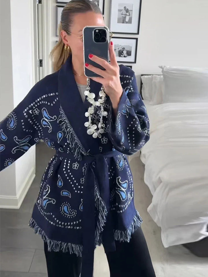 Sarah | Pull en Tricot pour Femmes avec Motif Paisley