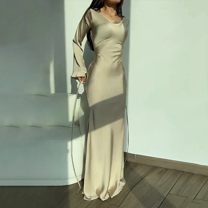 Robe moulante à manches longues pour femmes