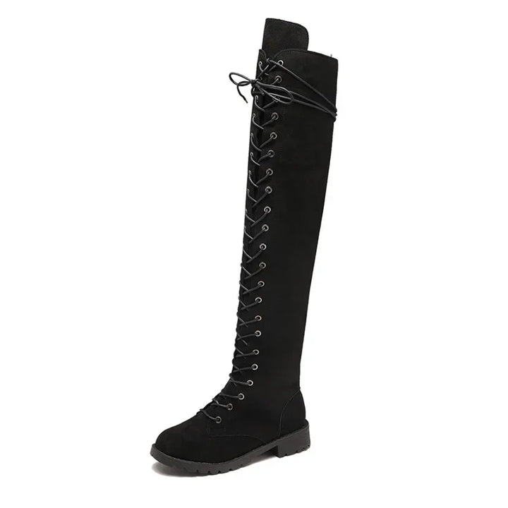 Bottes Overknee Élégantes pour Femmes | Lacets