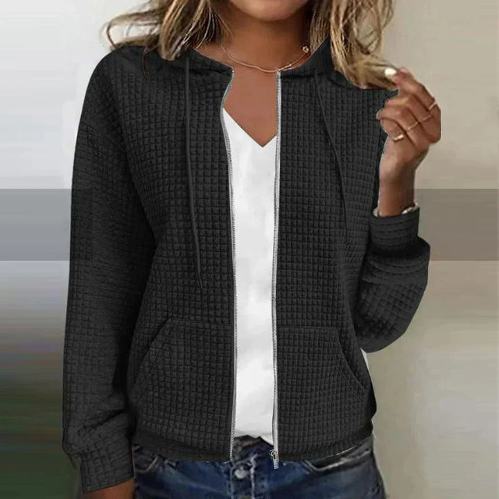 Veste en tricot à carreaux pour femmes | Élégante et légère