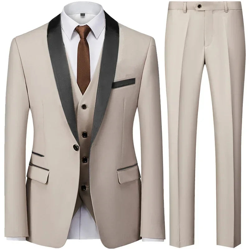Costume pour homme 3 pièces pour invité de mariage | Veste, gilet et pantalon