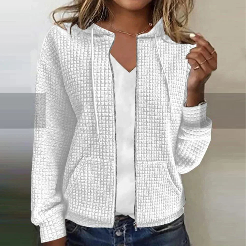 Veste en tricot à carreaux pour femmes | Élégante et légère