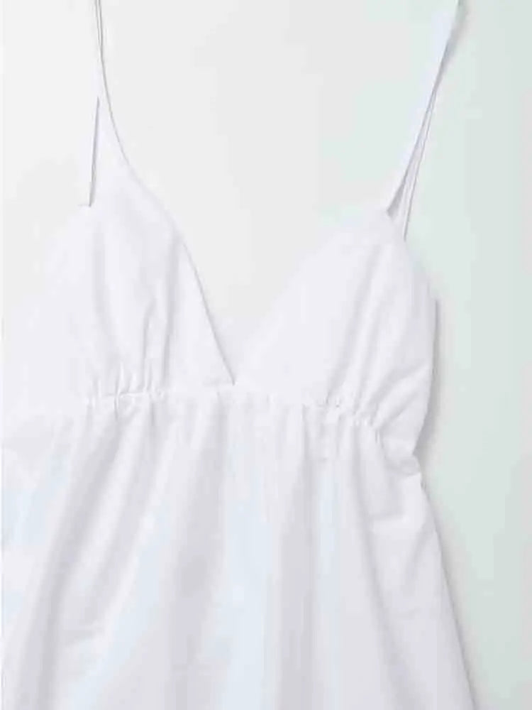 Klaudia | Robe Midi de Vacances Blanche