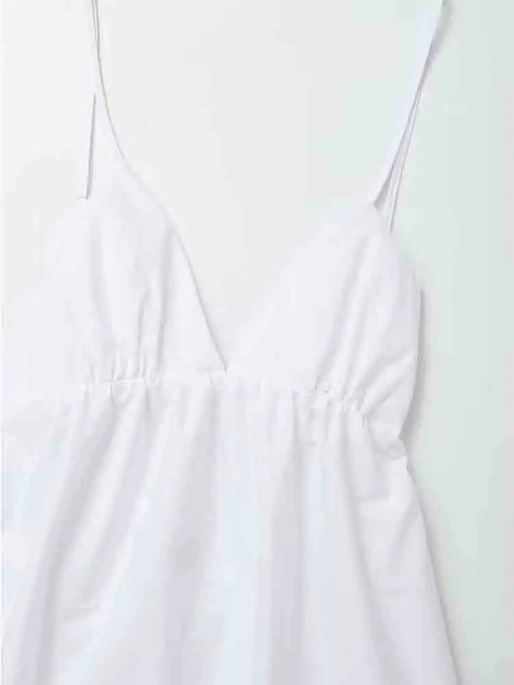 Klaudia | Robe Midi de Vacances Blanche