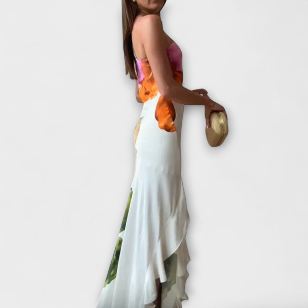 Le Sapphire - Robe maxi patchwork élégante