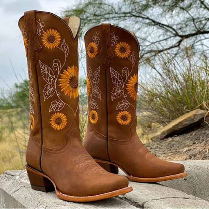 Sophie | Bottes cowboy à tige brodée pour femmes
