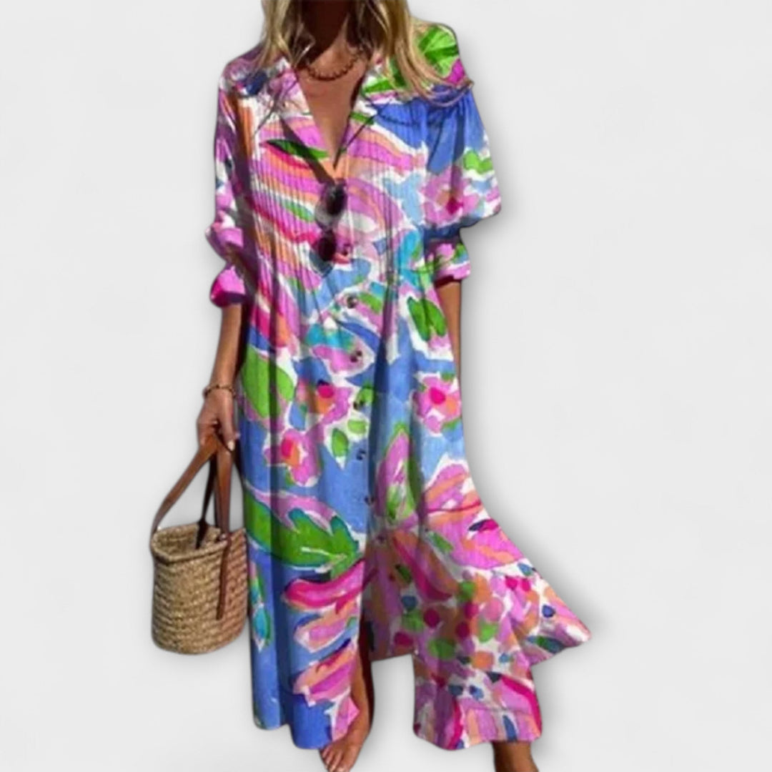 Franziska | Robe Maxi Flatteuse pour Femmes avec Camouflage du Ventre – Maxi Flatteuse 2026