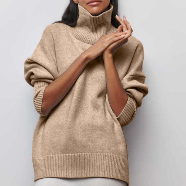 Pull Femme | Décontracté avec col roulé et coupe ample