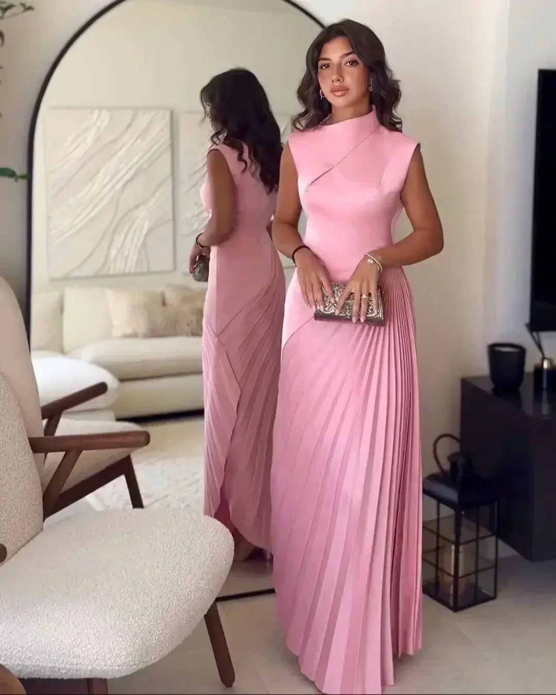 Ellison - Robe maxi drapée classique